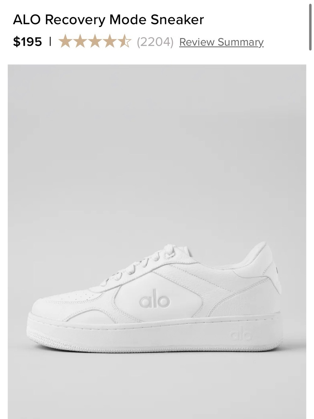 ALO Recovery Mode Sneakers Size 38/7.5
